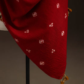 Kutch handwoven merino wool bandhani tie-dye shawl 27