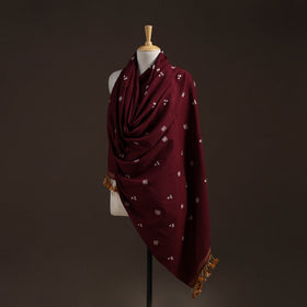 Kutch handwoven merino wool bandhani tie-dye shawl 28