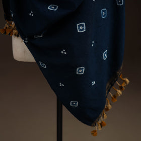 Kutch handwoven merino wool bandhani tie-dye shawl 29