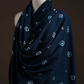 Kutch handwoven merino wool bandhani tie-dye shawl 29