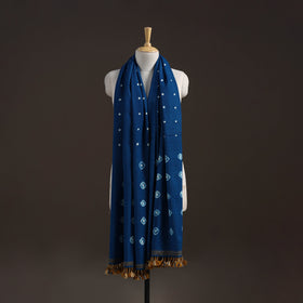 Kutch handwoven merino wool bandhani tie-dye shawl 33