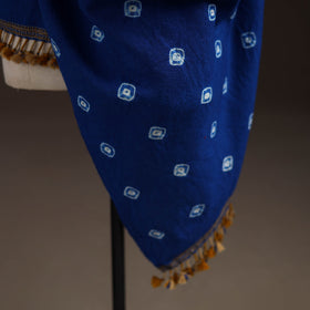 Kutch handwoven merino wool bandhani tie-dye shawl 34