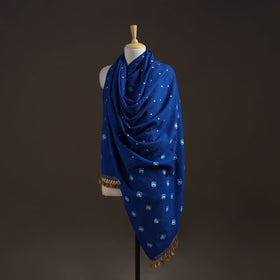 Kutch handwoven merino wool bandhani tie-dye shawl 34