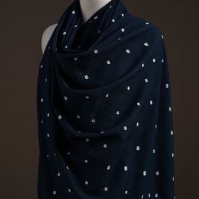 Kutch handwoven merino wool bandhani tie-dye shawl 39