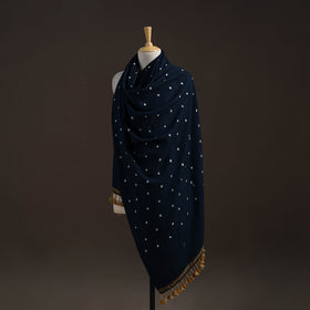 Kutch handwoven merino wool bandhani tie-dye shawl 39