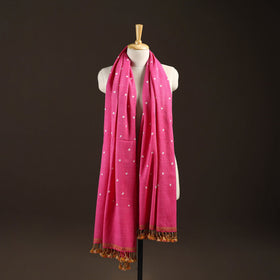 Kutch handwoven merino wool bandhani tie-dye shawl 78