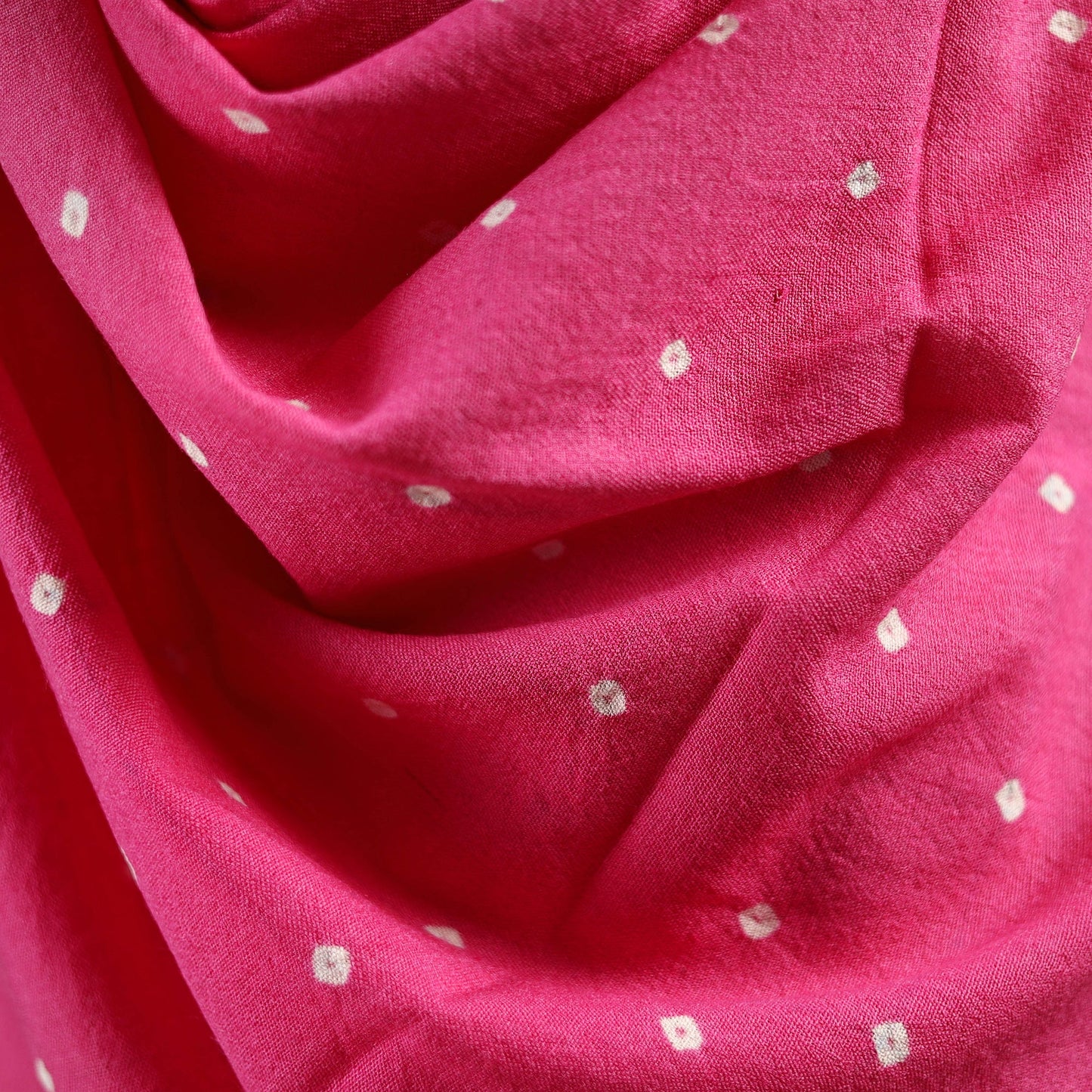 Kutch handwoven merino wool bandhani tie-dye shawl 78