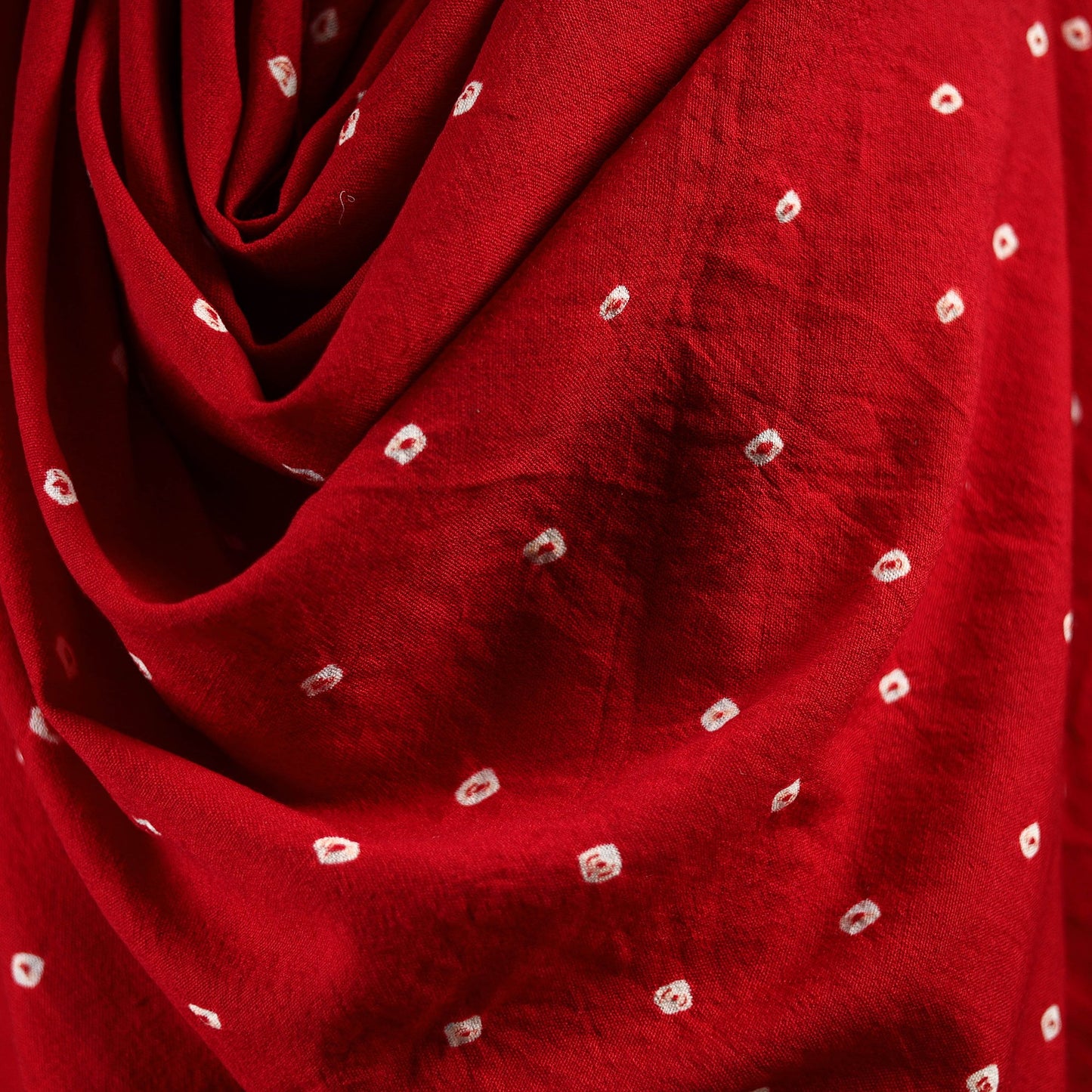 Kutch handwoven merino wool bandhani tie-dye shawl 86