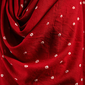 Kutch handwoven merino wool bandhani tie-dye shawl 86