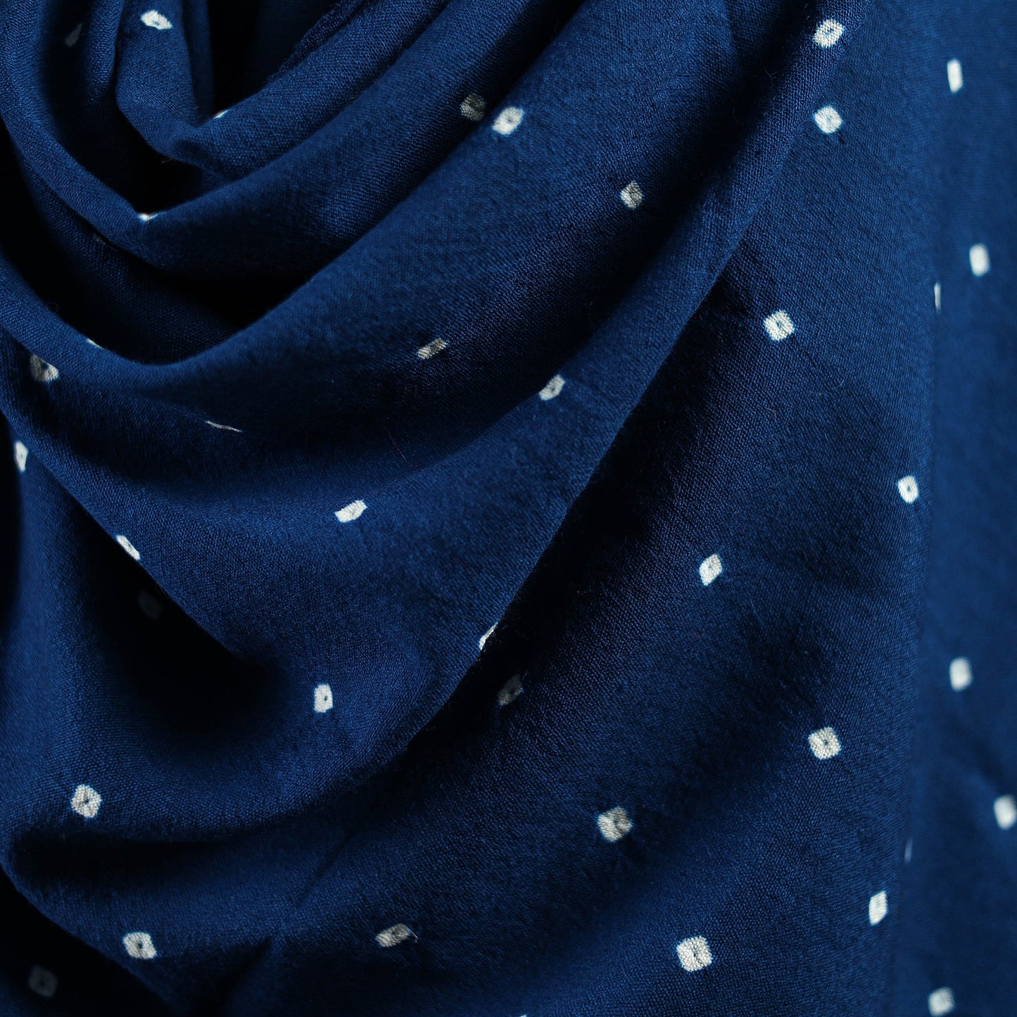 Kutch handwoven merino wool bandhani tie-dye shawl 88