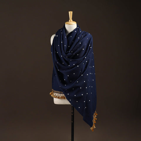 Kutch handwoven merino wool bandhani tie-dye shawl 90