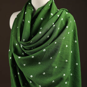 Kutch handwoven merino wool bandhani tie-dye shawl 91