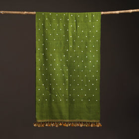 Kutch handwoven merino wool bandhani tie-dye stole 163