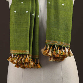 Kutch handwoven merino wool bandhani tie-dye stole 163