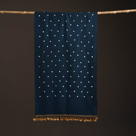 Kutch handwoven merino wool bandhani tie-dye stole 164