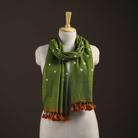 Kutch handwoven merino wool bandhani tie-dye stole 168