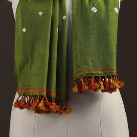 Kutch handwoven merino wool bandhani tie-dye stole 168