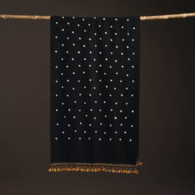 Kutch handwoven merino wool bandhani tie-dye stole 169