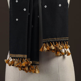 Kutch handwoven merino wool bandhani tie-dye stole 169