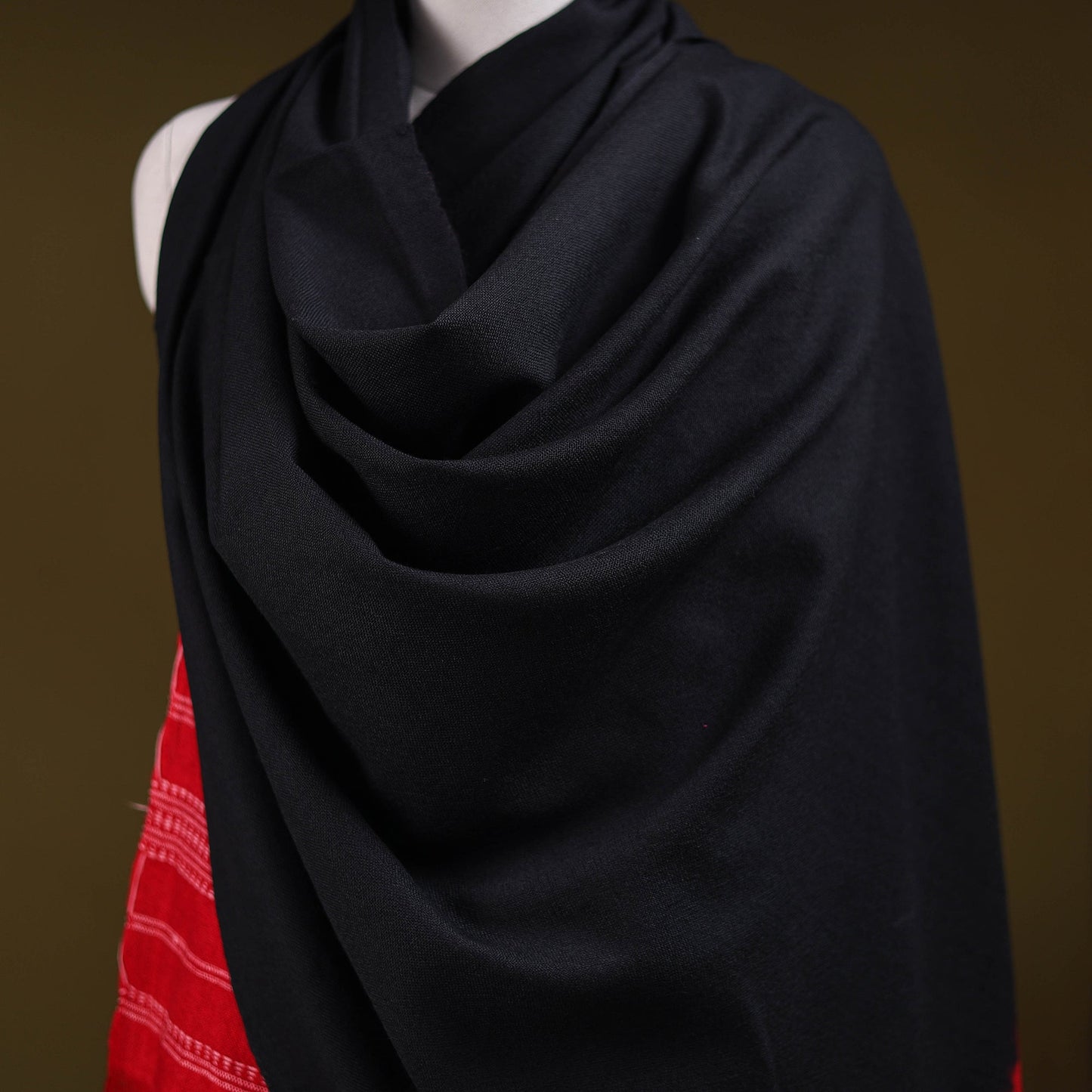 Kutch handwoven merino wool shawl 36 - handcrafted