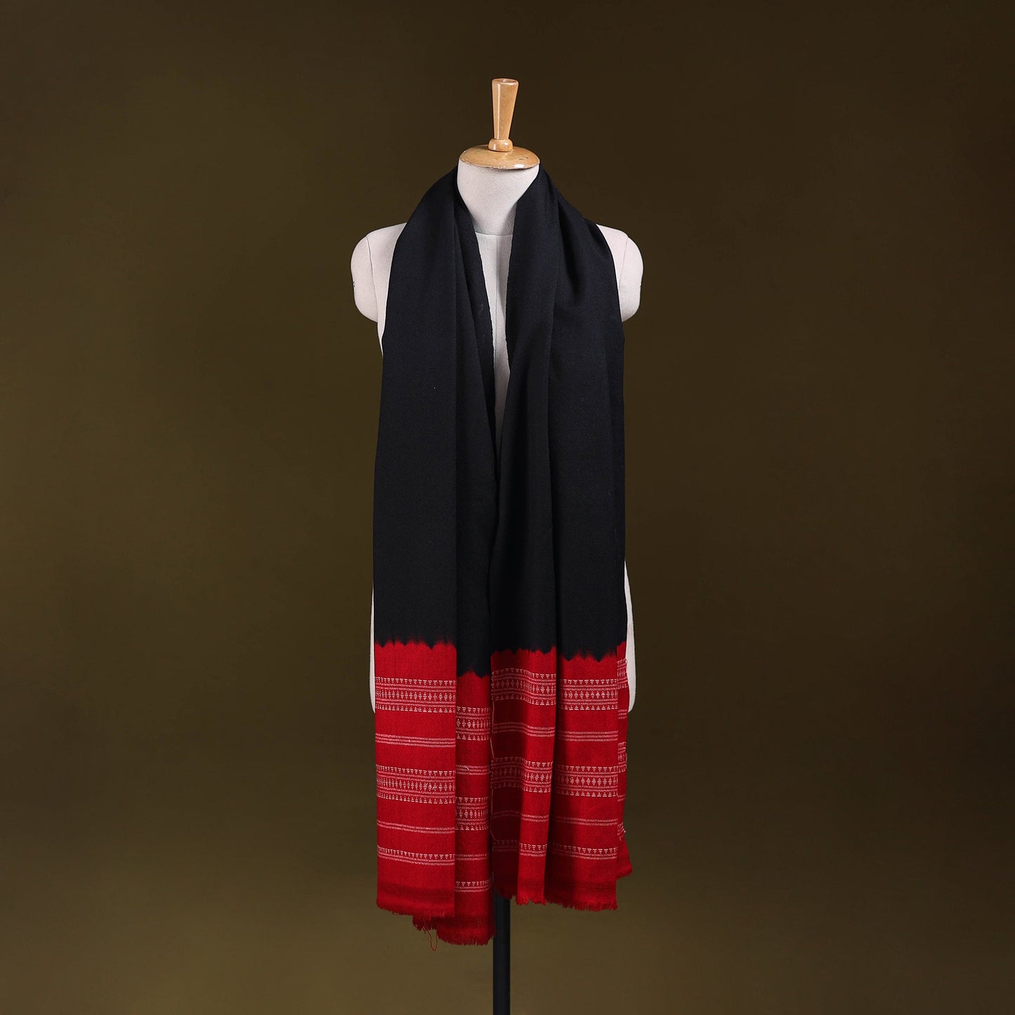 Kutch handwoven merino wool shawl 36 - handcrafted