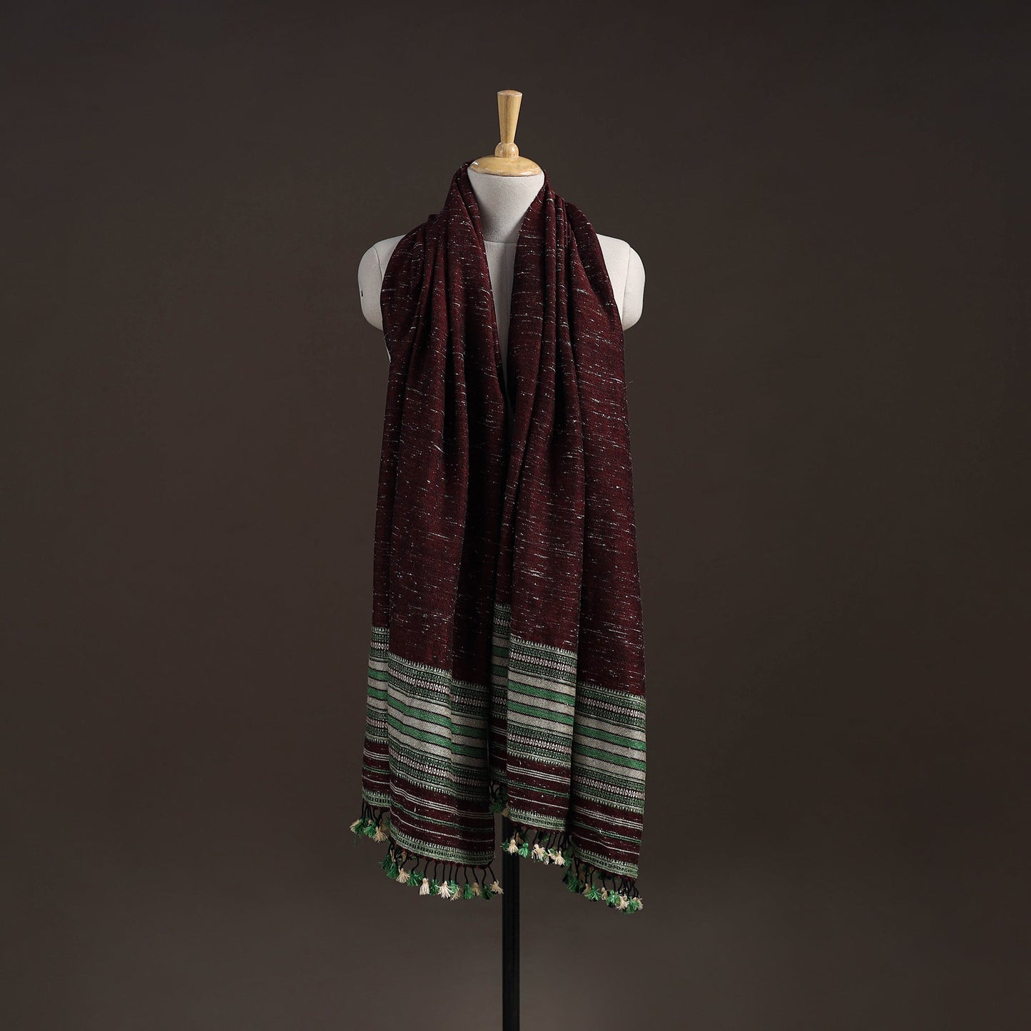 Kutch handwoven merino wool shawl 42 - handcrafted