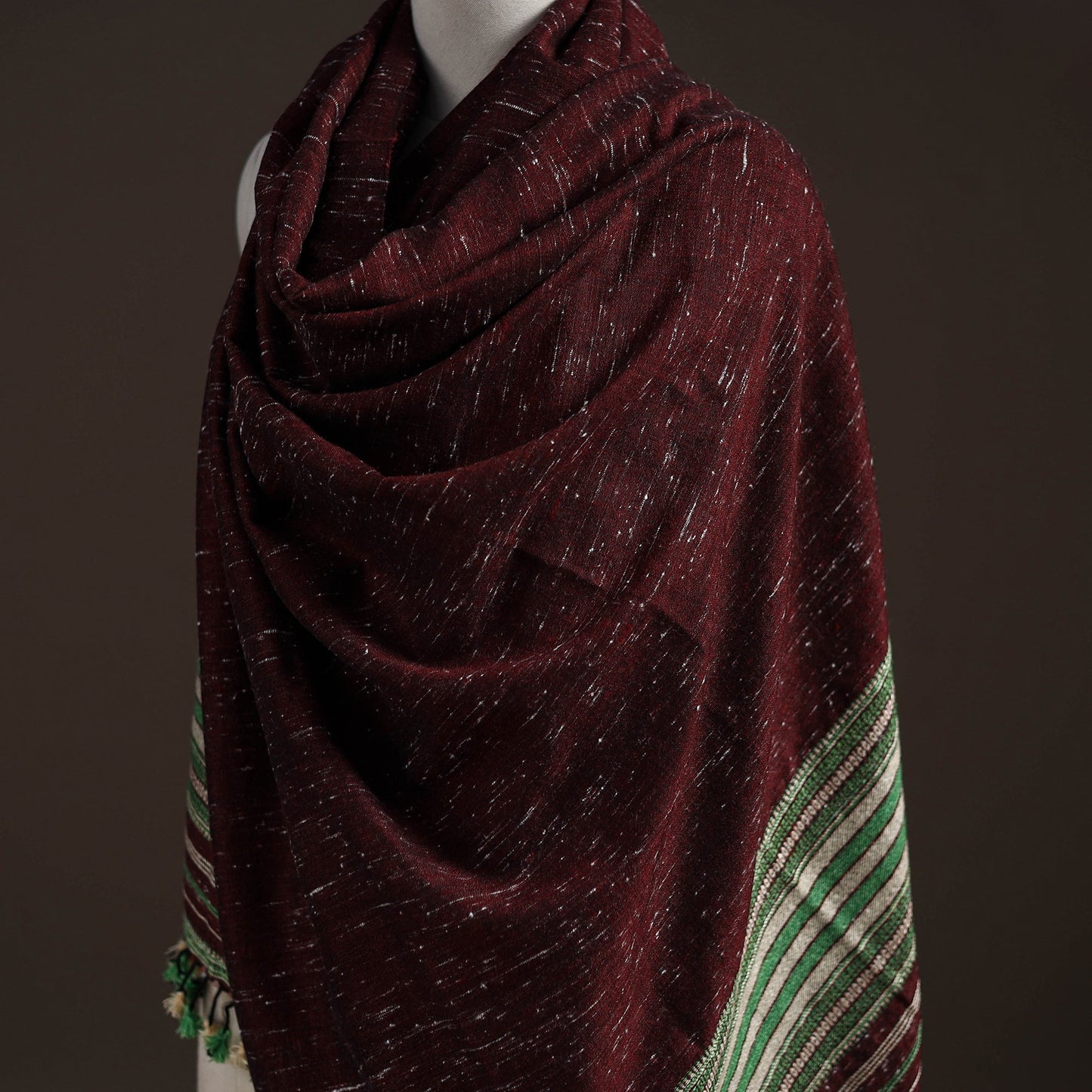 Kutch handwoven merino wool shawl 42 - handcrafted