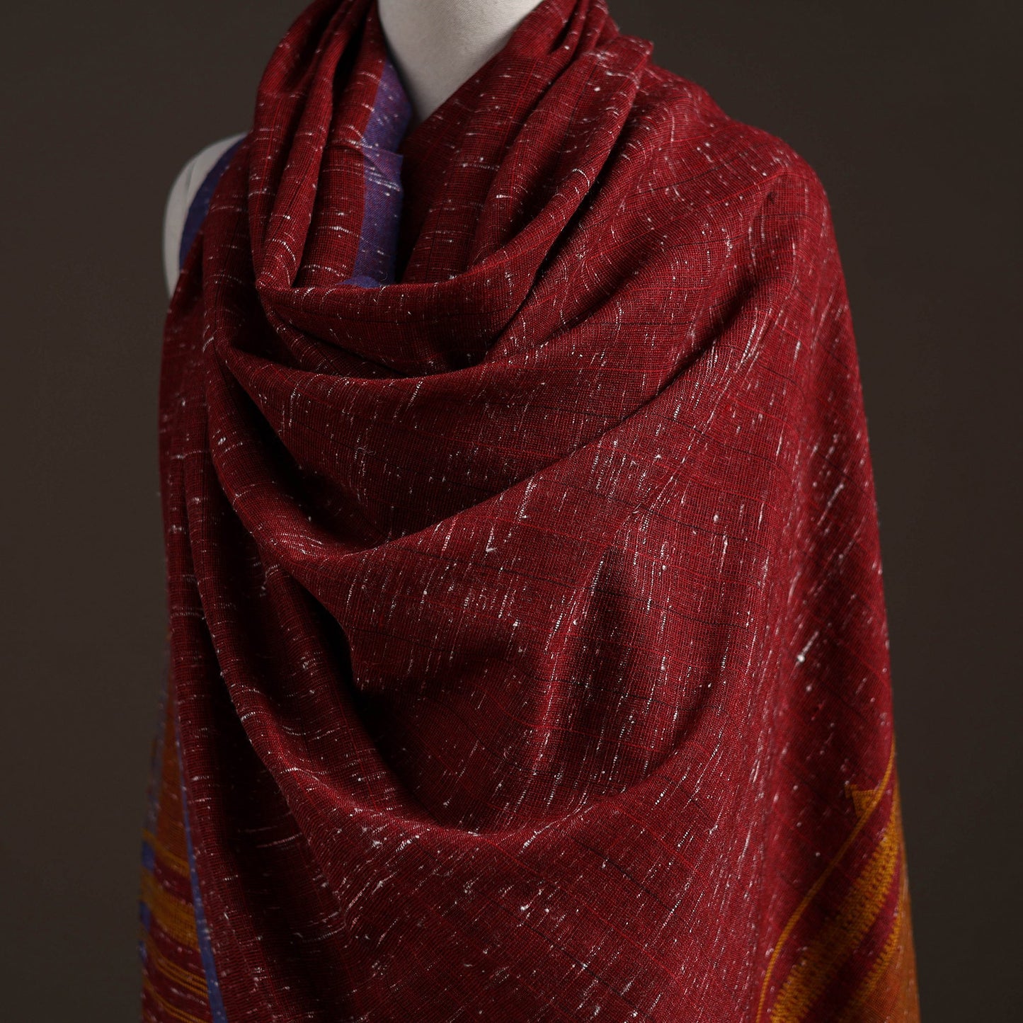 Kutch handwoven merino wool shawl 44 - handcrafted