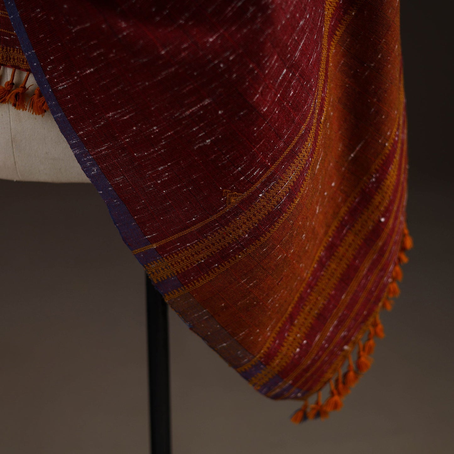 Kutch handwoven merino wool shawl 44 - handcrafted