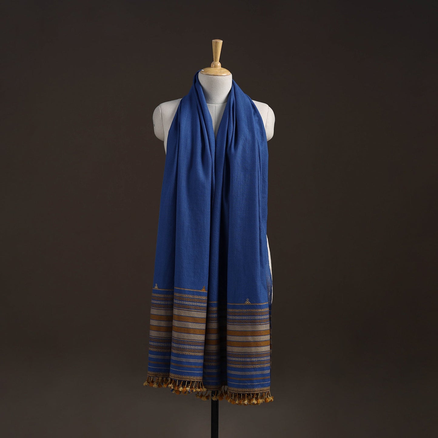 Kutch handwoven merino wool shawl 48 - handcrafted