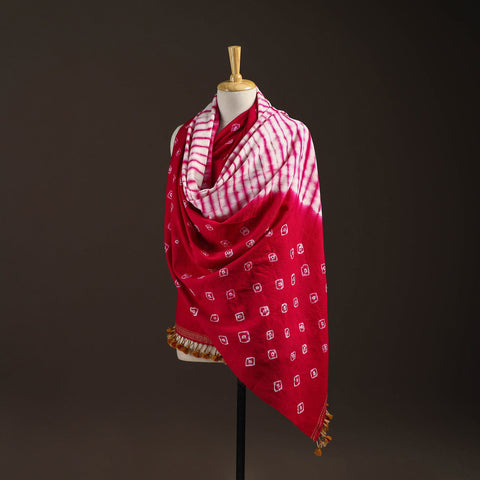 Kutch handwoven merino wool shibori & bandhani tie-dye