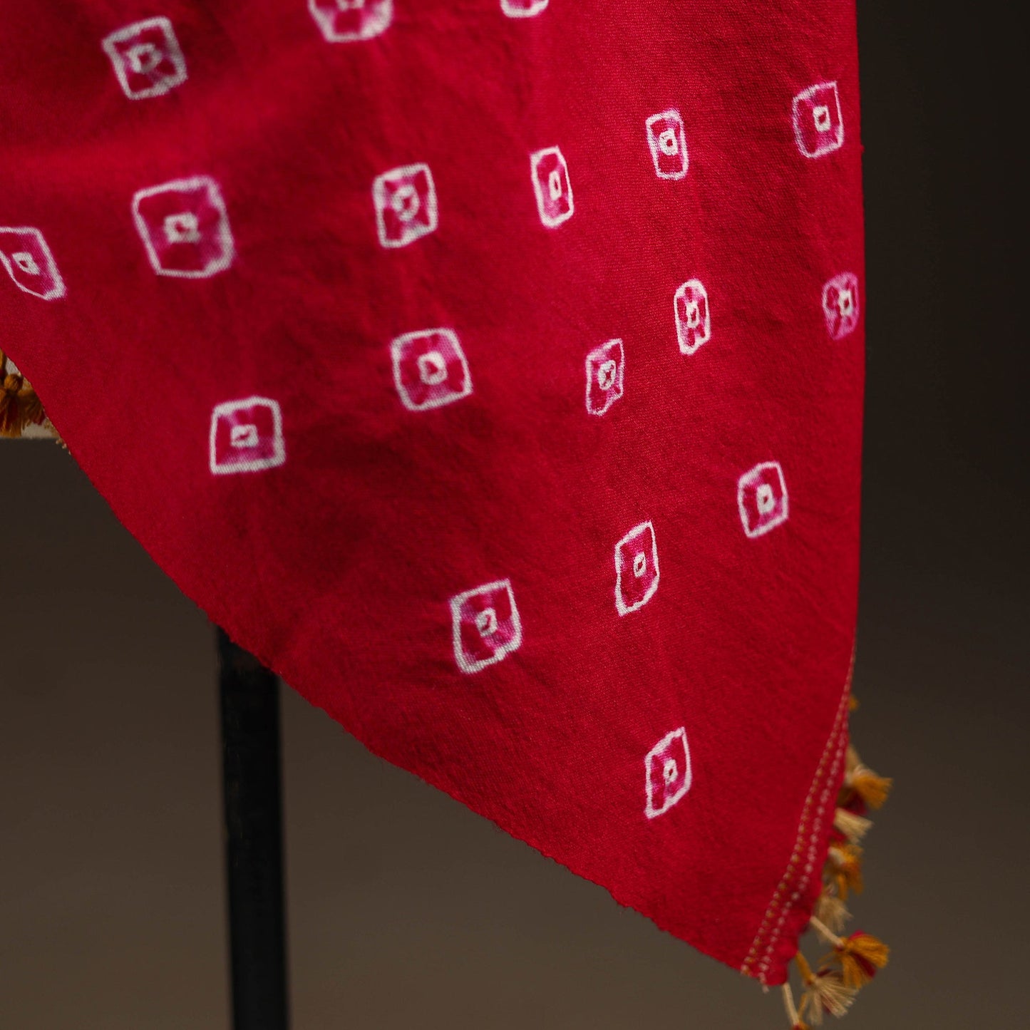 Kutch handwoven merino wool shibori & bandhani tie-dye