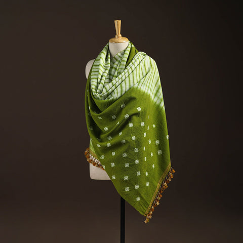 Kutch handwoven merino wool shibori & bandhani tie-dye