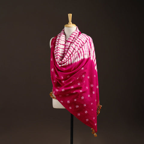 Kutch handwoven merino wool shibori & bandhani tie-dye
