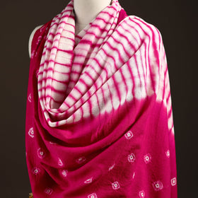 Kutch handwoven merino wool shibori & bandhani tie-dye