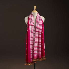 Kutch handwoven merino wool shibori & bandhani tie-dye