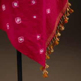 Kutch handwoven merino wool shibori & bandhani tie-dye