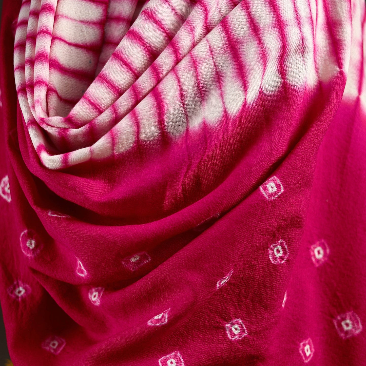 Kutch handwoven merino wool shibori & bandhani tie-dye