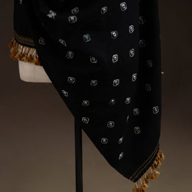 Kutch handwoven merino wool shibori & bandhani tie-dye