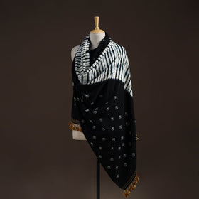 Kutch handwoven merino wool shibori & bandhani tie-dye