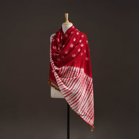 Kutch handwoven merino wool shibori & bandhani tie-dye