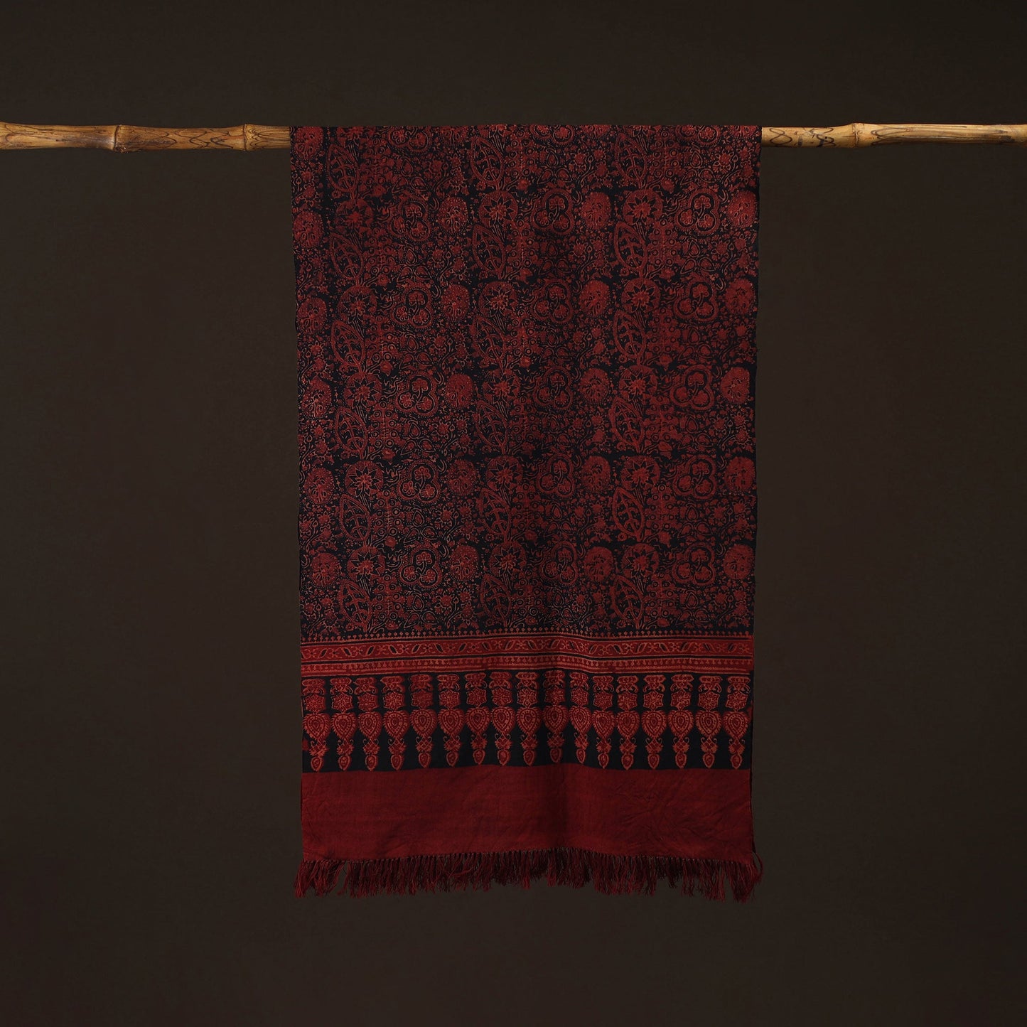 Kutch handwoven merino wool stole 07 - handcrafted