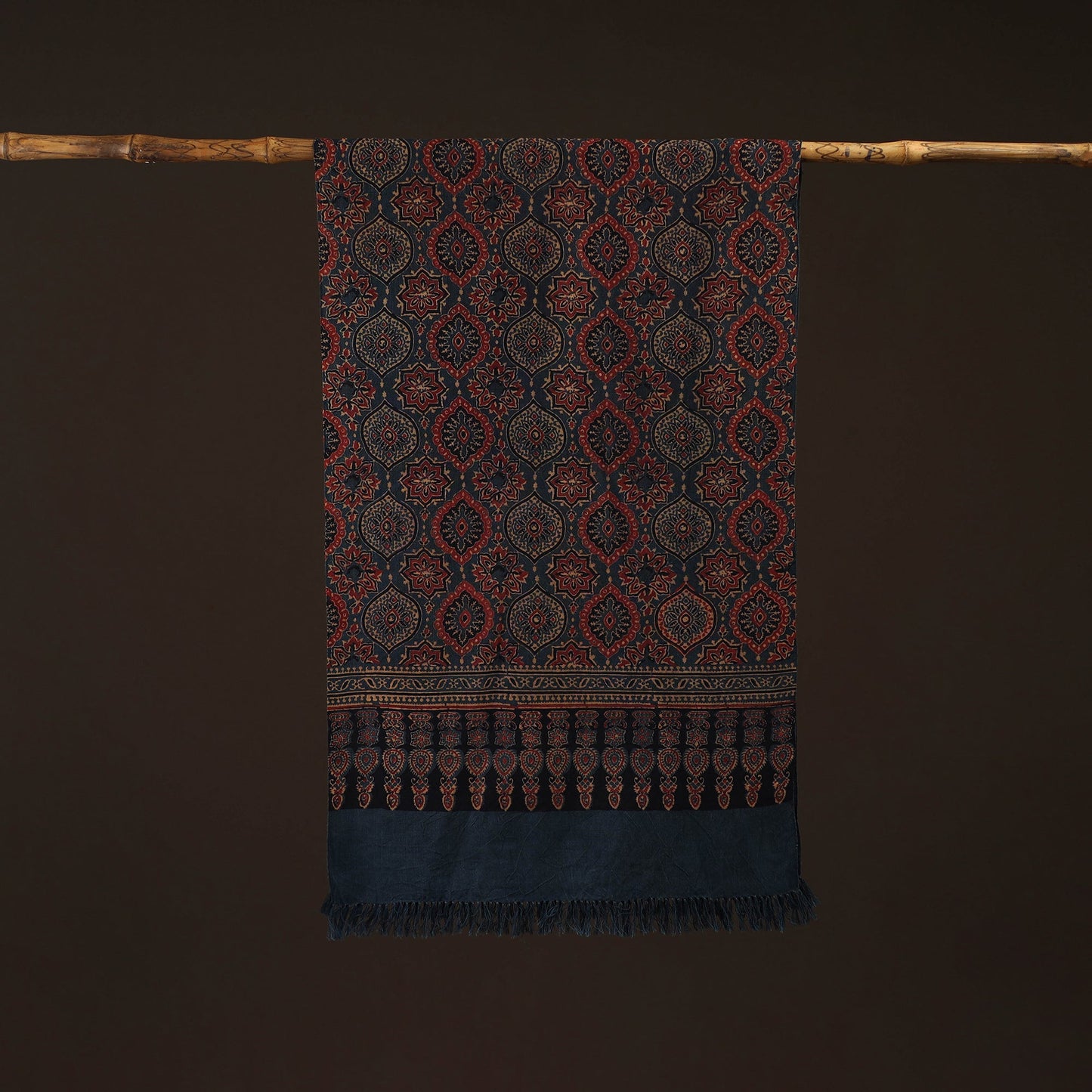 Kutch handwoven merino wool stole 08 - handcrafted