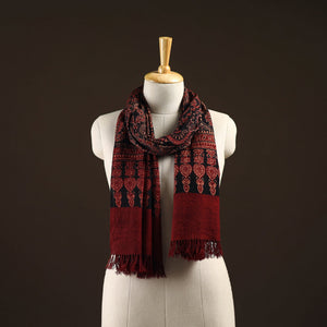 Kutch handwoven merino wool stole 09 - handcrafted