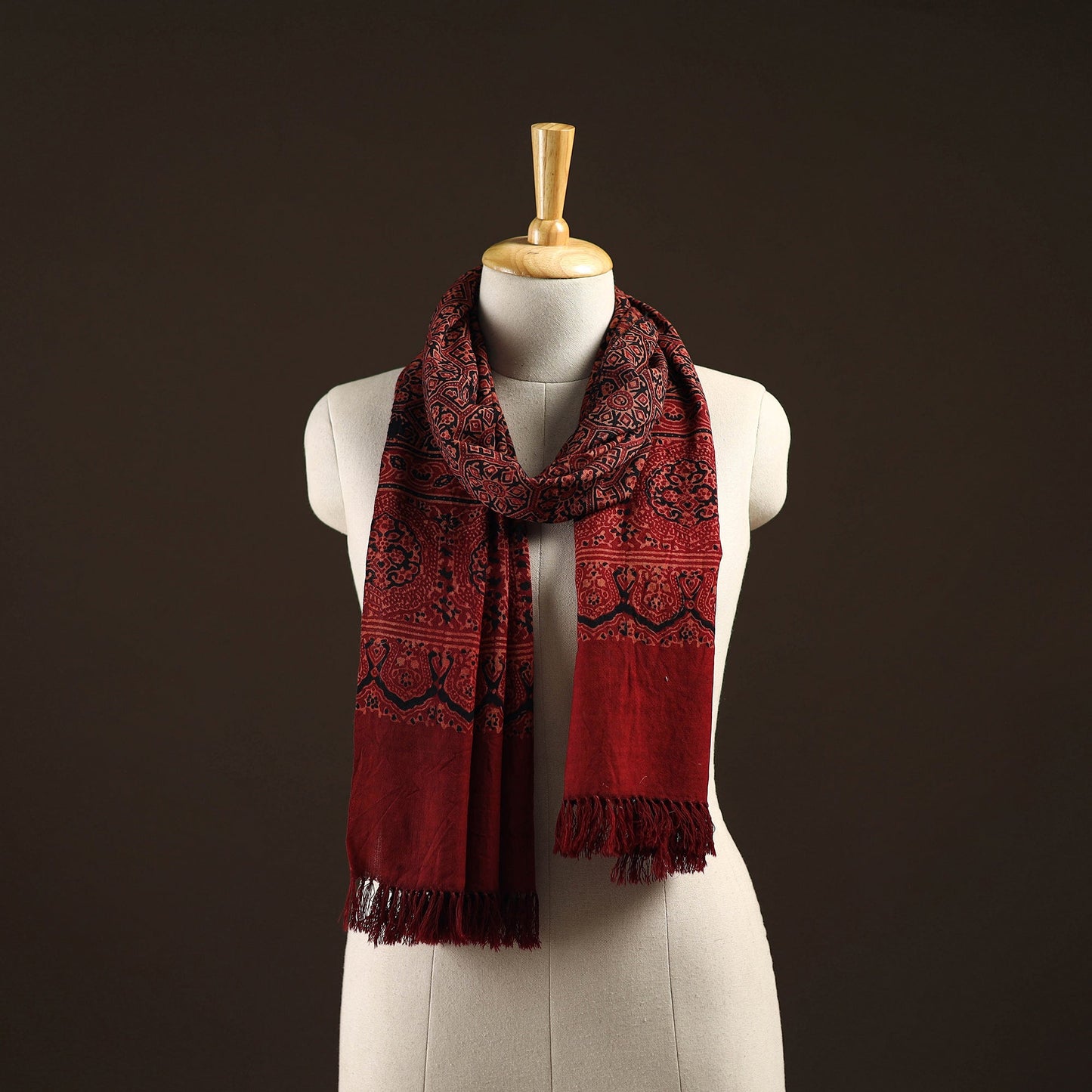 Kutch handwoven merino wool stole 12 - handcrafted