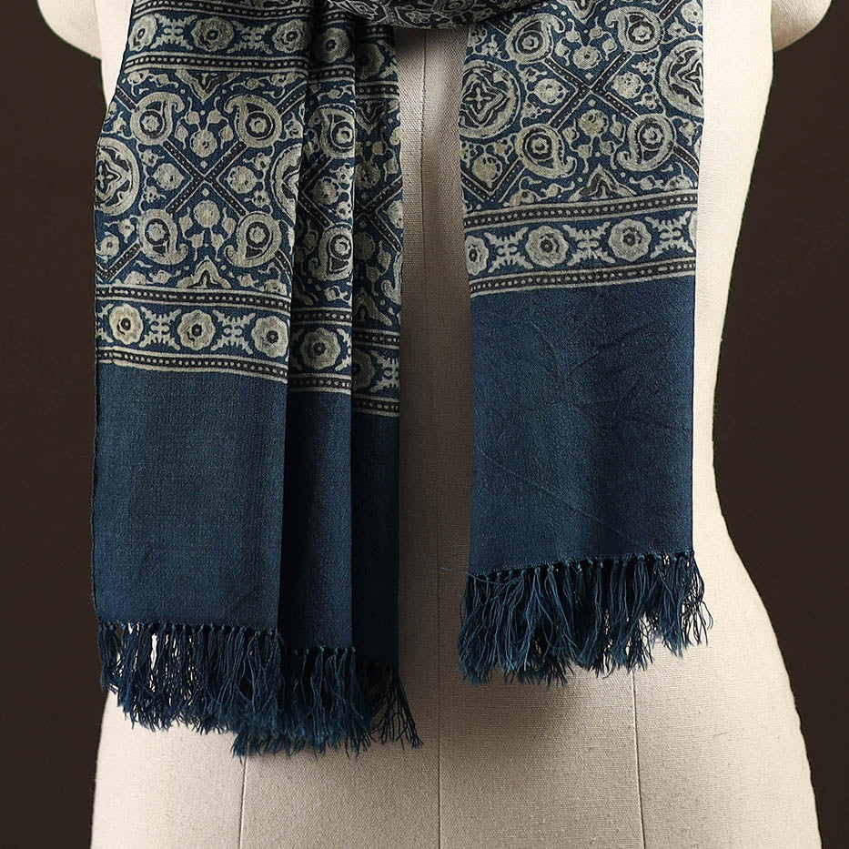Kutch handwoven merino wool stole 15 - handcrafted