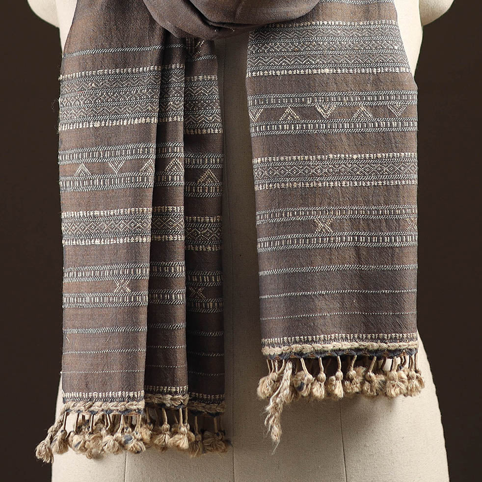 Kutch handwoven merino wool stole 53 - handcrafted