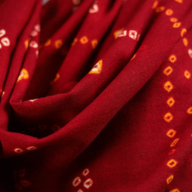 Kutch handwoven merino wool tie-dye bandhani shawl 03