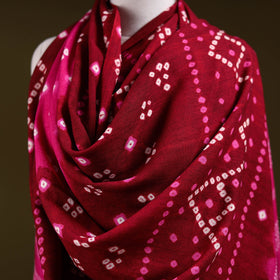 Kutch handwoven merino wool tie-dye bandhani shawl 06
