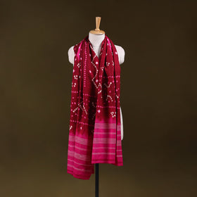 Kutch handwoven merino wool tie-dye bandhani shawl 06